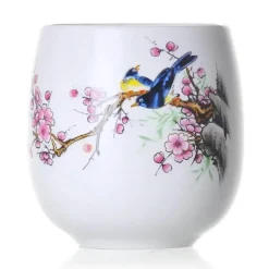 Kung-Fu-Teetassen-Set – Traditionelles weißes Keramik-Teegeschirr