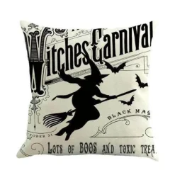 Kuschelige Hexen-Halloween-Kissenbezüge – Weiches Halloween-Dekor