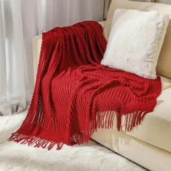 Kuschelige Strickdecke – Sofakomfort im Winter