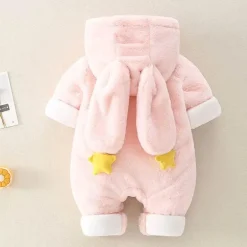 Kuscheliger Winterhasen-Baby-Overall – warmes Plüsch-Outfit