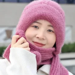 Kuscheliges Wintermütze-Schal-Set – warmes Plüsch-Winteraccessoires