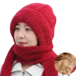 Kuscheliges Wintermütze-Schal-Set – warmes Plüsch-Winteraccessoires