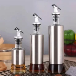 Öl- und Essigspender aus Edelstahl – auslaufsichere, langlebige Aufbewahrungsflasche