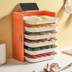 6-lagiger Speiseteller-Organizer - Küchenaufbewahrungsregal