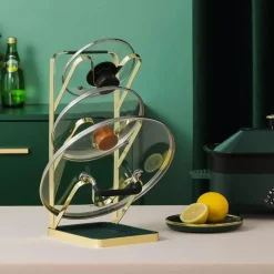 3-lagiges Topfdeckel-Halterregal - Küchenaufbewahrungs-Organizer für Kochgeschirr