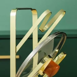 3-lagiges Topfdeckel-Halterregal - Küchenaufbewahrungs-Organizer für Kochgeschirr