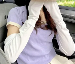 Langarmshirt mit Sonnenschutz – Sommertop aus Seide mit UV-Schutz