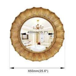 Large Round Wall Mirror - Decorative Home Accent Mirror