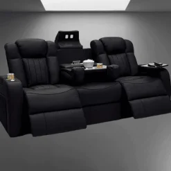 Leather Power Reclining Cinema Sofa - Electric Comfort Seating