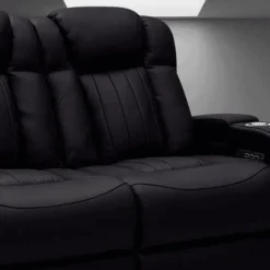 Leather Power Reclining Cinema Sofa - Electric Comfort Seating