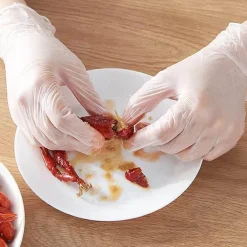 Lebensmittelqualität TPE Einweghandschuhe 100er-Pack rutschfeste Reinigung Küche verwenden