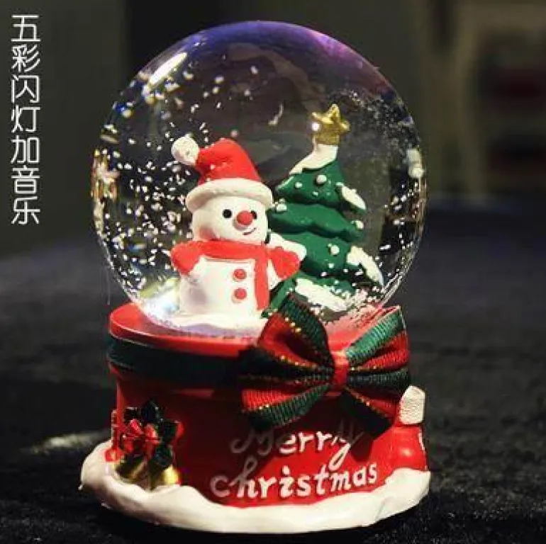 LED Crystal Ball Music Box - Glowing Night Light Decor