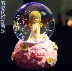 LED Crystal Ball Music Box - Glowing Night Light Decor