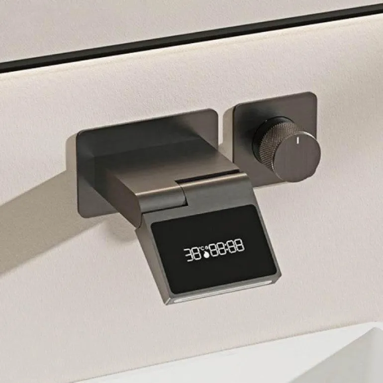 LED Digital Faucet - Smart Black Brass Design