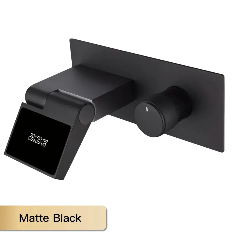 LED Digital Faucet - Smart Black Brass Design