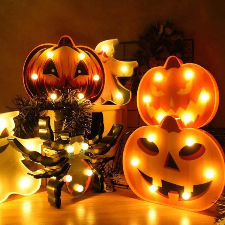 LED Halloween Pumpkin Night Lamp - Festive Decoration