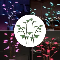 LED Plant Night Light - Decorative Houseplant Lamp