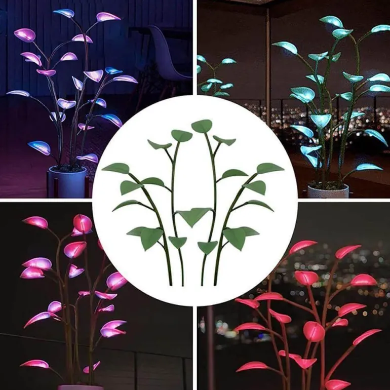 LED Plant Night Light - Decorative Houseplant Lamp