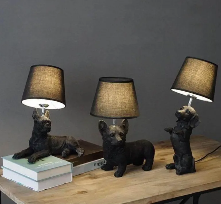 LED Puppy Love Table Light - Creative Pet Decor