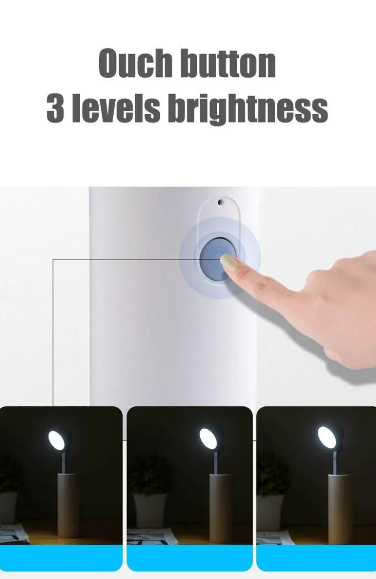 LED Rechargeable Desk Lamp - Mini Power Bank Light