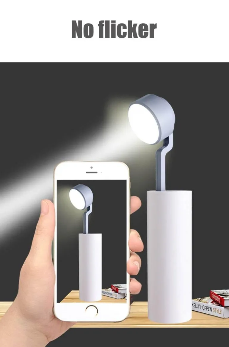 LED Rechargeable Desk Lamp - Mini Power Bank Light