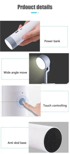 LED Rechargeable Desk Lamp - Mini Power Bank Light