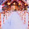 LED Solar Zuckerstangenlampe - Weihnachtsdeko für draußen