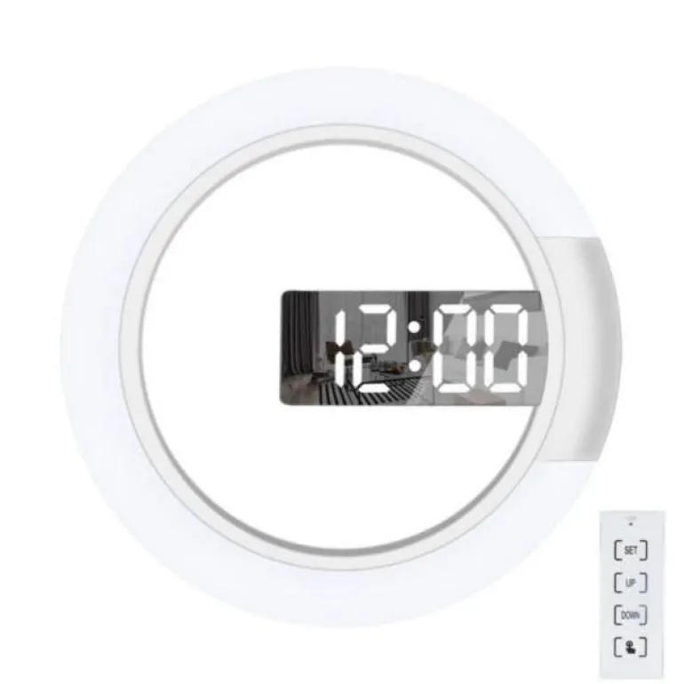 LED Wall Clock - Stylish Ring Lamp Design