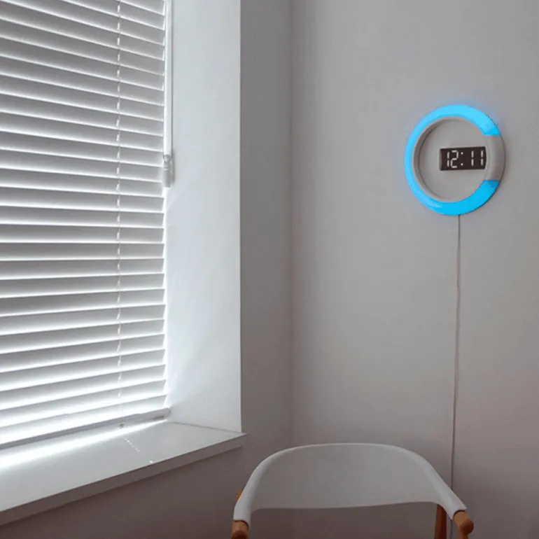 LED Wall Clock - Stylish Ring Lamp Design