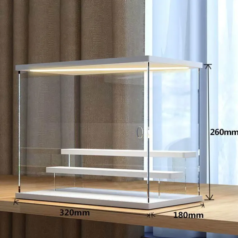 LED-Acryl-Displaybox - Beleuchteter Schaukasten-Organizer