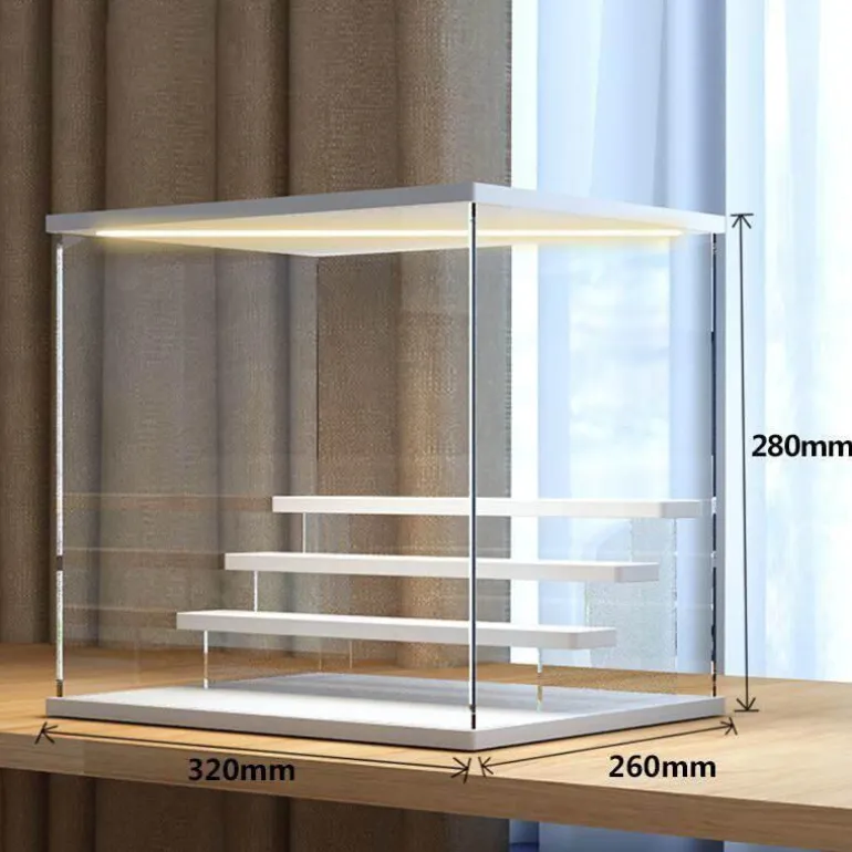 LED-Acryl-Displaybox - Beleuchteter Schaukasten-Organizer