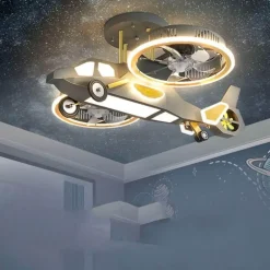 LED-Deckenventilatorlampe – Moderne futuristische Beleuchtung