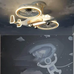 LED-Deckenventilatorlampe – Moderne futuristische Beleuchtung