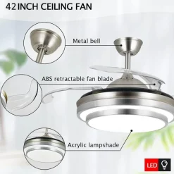 LED-Deckenventilatorlampe mit Fernbedienung – Moderne Beleuchtungsvorrichtung für das Zuhause