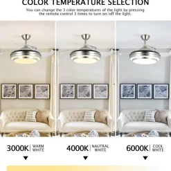 LED-Deckenventilatorlampe mit Fernbedienung – Moderne Beleuchtungsvorrichtung für das Zuhause