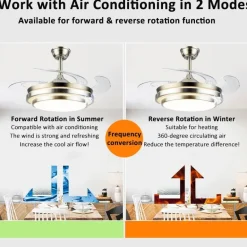 LED-Deckenventilatorlampe mit Fernbedienung – Moderne Beleuchtungsvorrichtung für das Zuhause