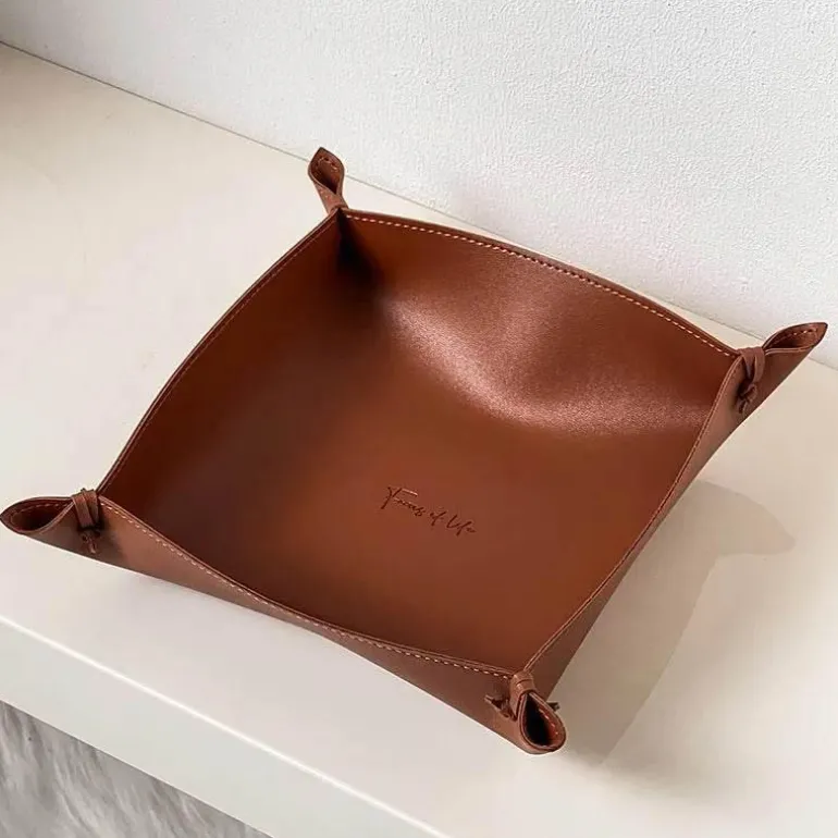 Ledertablett - Stilvoller Home Organizer
