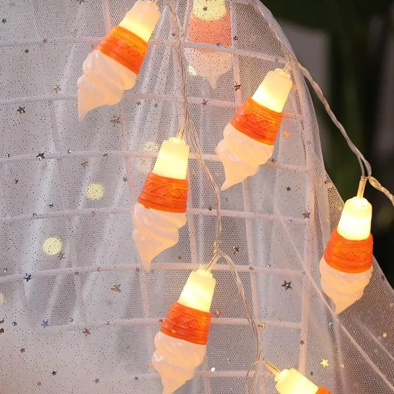LED-Lichterkette mit Eiscreme-Motiv – bunte, dekorative Lichterkette