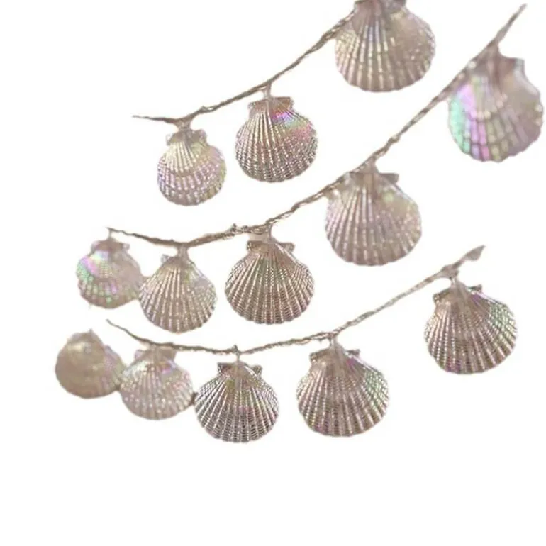 LED-Muschel-Lichterkette – Romantisches fluoreszierendes Dekor