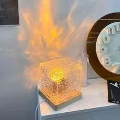 LED-Nachtlampe mit Wasserwellenmuster – beruhigendes Entspannungslicht