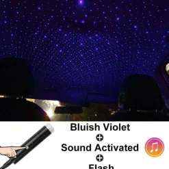 LED-Nachtlichtprojektor mit Tonaktivierung – farbenfrohes Himmelsdesign