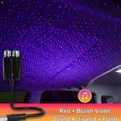 LED-Nachtlichtprojektor mit Tonaktivierung – farbenfrohes Himmelsdesign