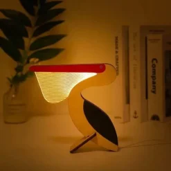 LED-Nachttischlampen aus Holz mit Tiermotiven – Bezaubernde Nachtlichter für Kinder