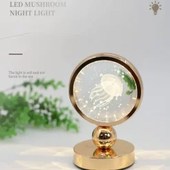 LED-Quallenlampe – Dekoratives Kristall-Tischlicht