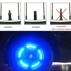 LED-Reifenventilkappenleuchten - 2 Stück Radzubehör