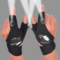 LED-Taschenlampenhandschuhe – beleuchtete fingerlose Handschuhe zum Freihändigen Arbeiten