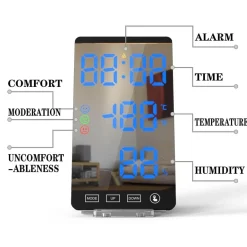 LED-Weckerspiegel - Touchscreen-Display
