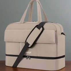 Leichte Reisetasche – Reisetasche mit großem Fassungsvermögen und abnehmbarem Riemen