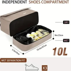 Leichte Reisetasche – Reisetasche mit großem Fassungsvermögen und abnehmbarem Riemen