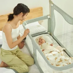 Leichtes Beistellbett – Sicherer, bequemer Babyschlafplatz